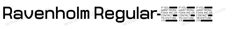 Ravenholm Regular字体转换
